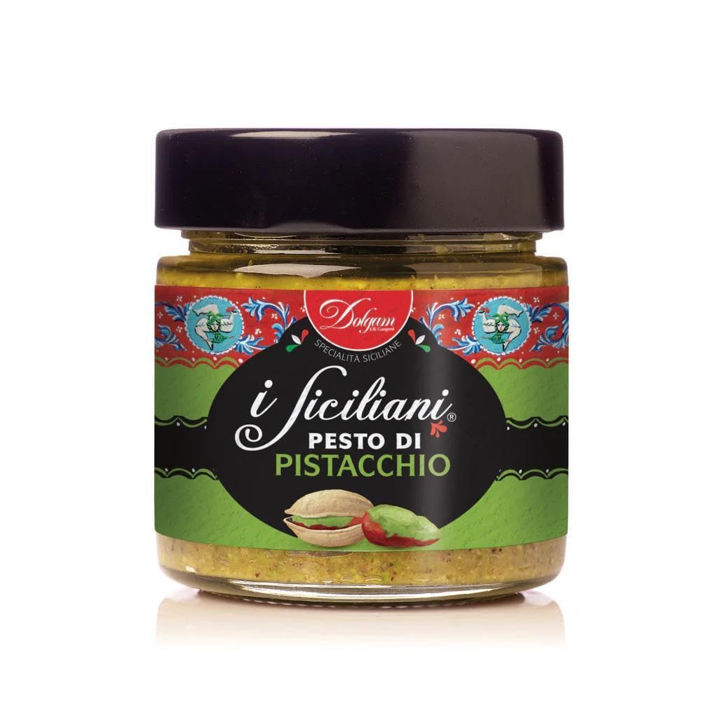 PESTO DI PISTACCHIO SICILIA ITALIA DOLGAM GR 190 X 3 BOTTLES 570 GR