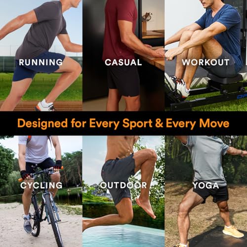 Athletic Gym Shorts Men 4 Way Stretch Fabric - 5 inch Inseam, Quick Dry, Perfect for Workout, Running & Sports4