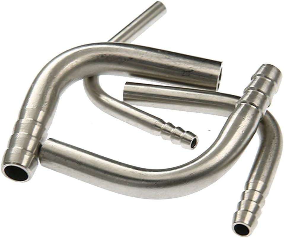 304 Stainless Steel 90 Degree Hose Barb Elbow Fitting - Sanitary Pipe Connector for 6mm to 25mm Hoses, 1 Piece(25mm)