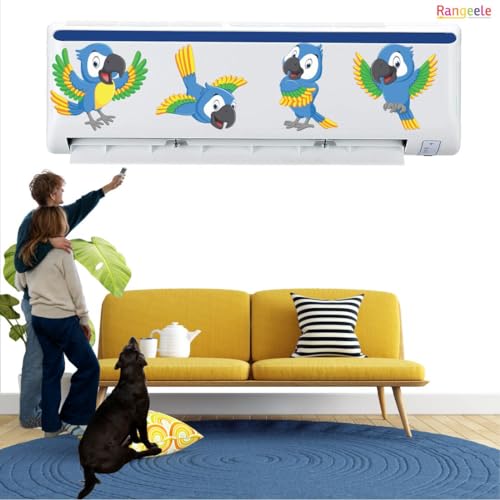 Image of ' Multi Perrots'' AC Sticker (96 cm x30 cmx 24 cm)