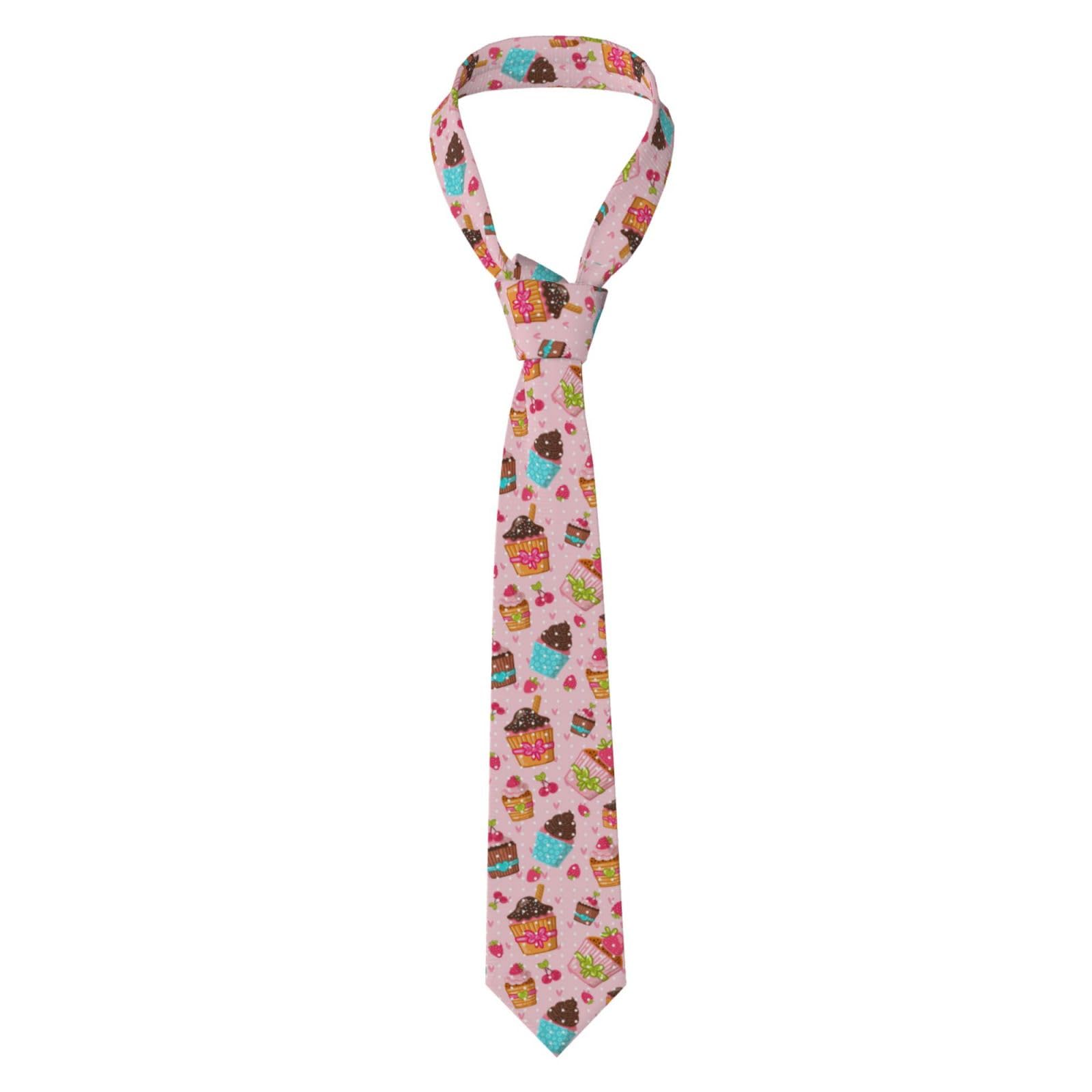 gawuoab Kitchen Cupcakes Muffins Mens Ties Neckties Polyester Novelty Skinny Tie