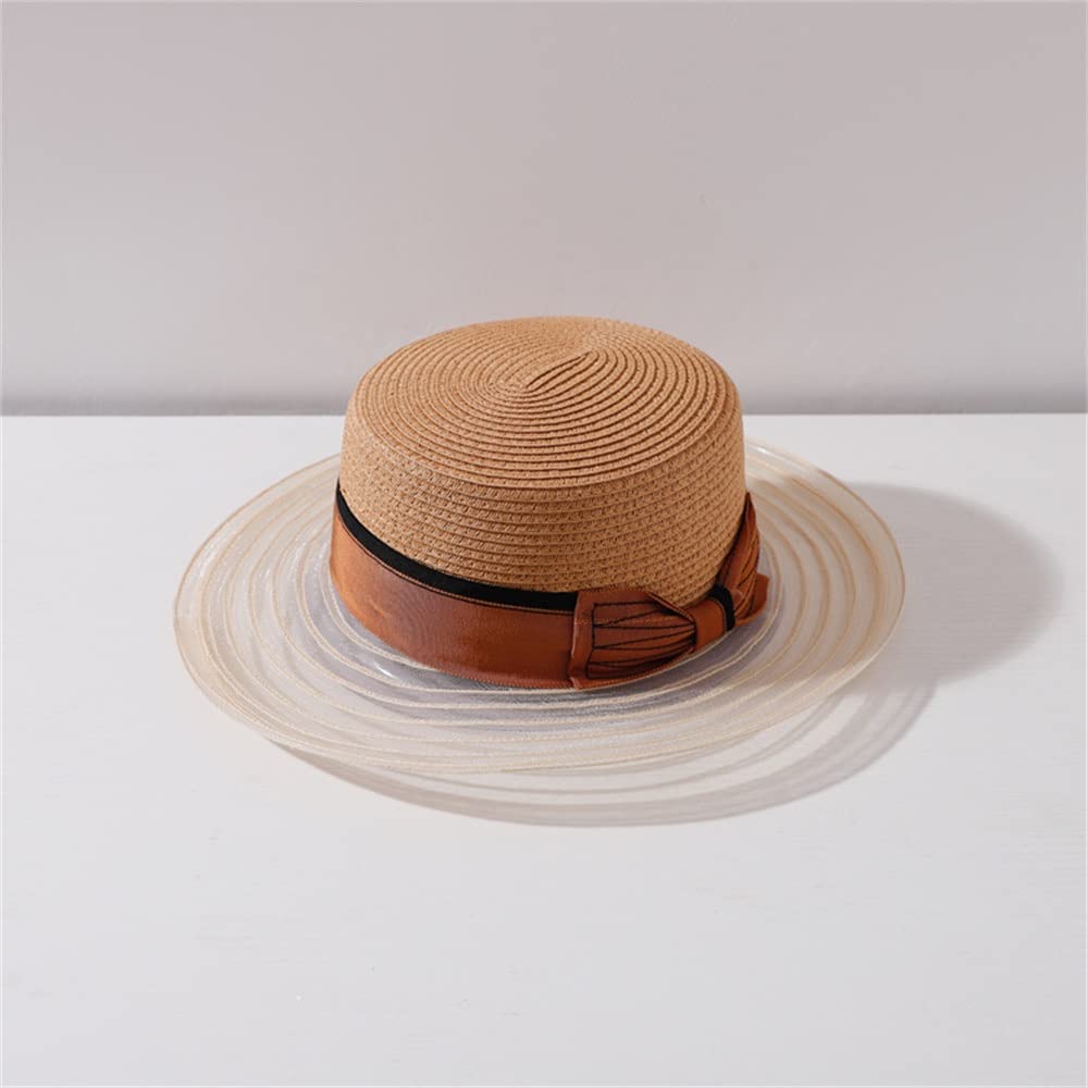 Pamelas Sombrilla Femenina Sombrero De Verano Sombrero De Paja Personalizado(marrón)