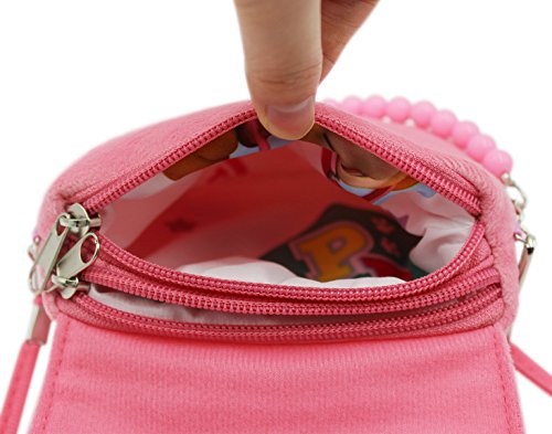 RARITYUS Little Girls Fashion Flower Crossbody Shoulder Bag Plush Handbag Mini Purse with Handle3