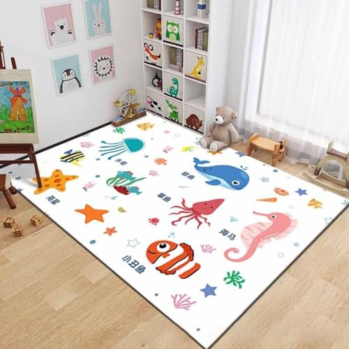 カーペット ラグ キッズ 100*200CM プレイマット ロードマップ キッズ マット デスクプレイマット 道路 ラグマット ルームマット 学習デスク デスク線路 子供部屋 英字柄 こども キッズ スペース 洗える 撥水 滑り止め 男の子 カラー カラー