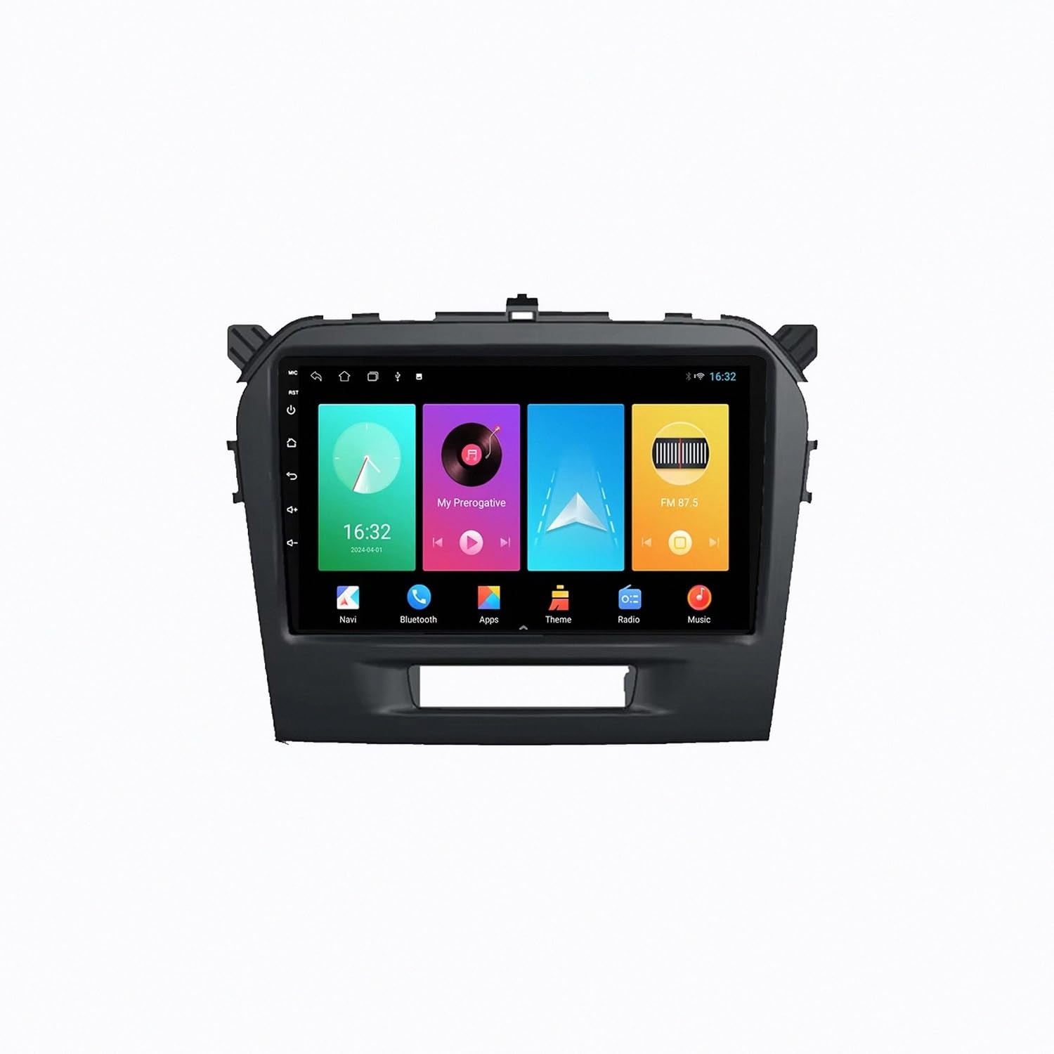 Car Stereo Carplay Radio de Coche para Suzuki Grand Vitara 2014-2018 Soporta Bluetooth, Control Volante, USB, WiFi, 4G, Mirror-Link, GPS Navegador/Radio FM, 4 Nuclear 1G+32G