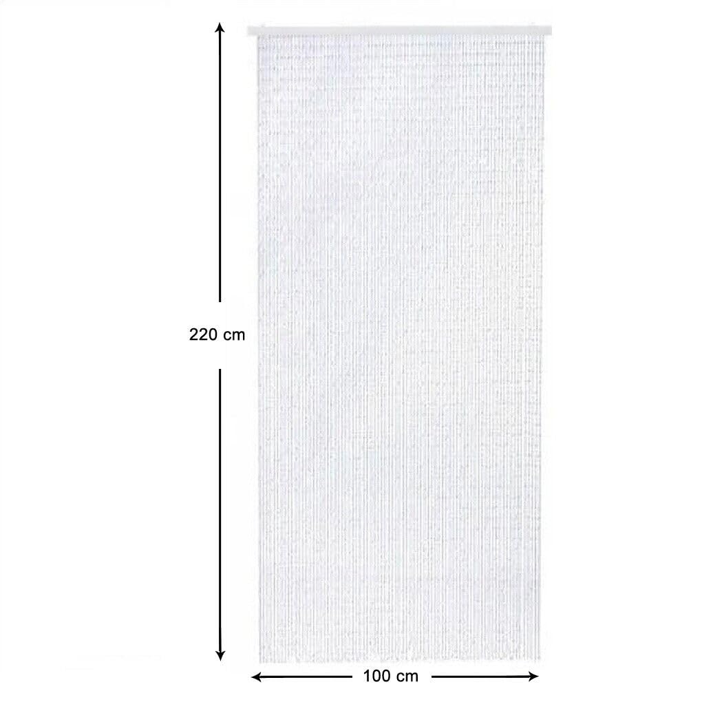 EmmeVi Rideau anti-insectes en caoutchouc tressé, PVC, moustiquaire, pour fenêtre, porte, entrée, 100 x 220 cm, transparent