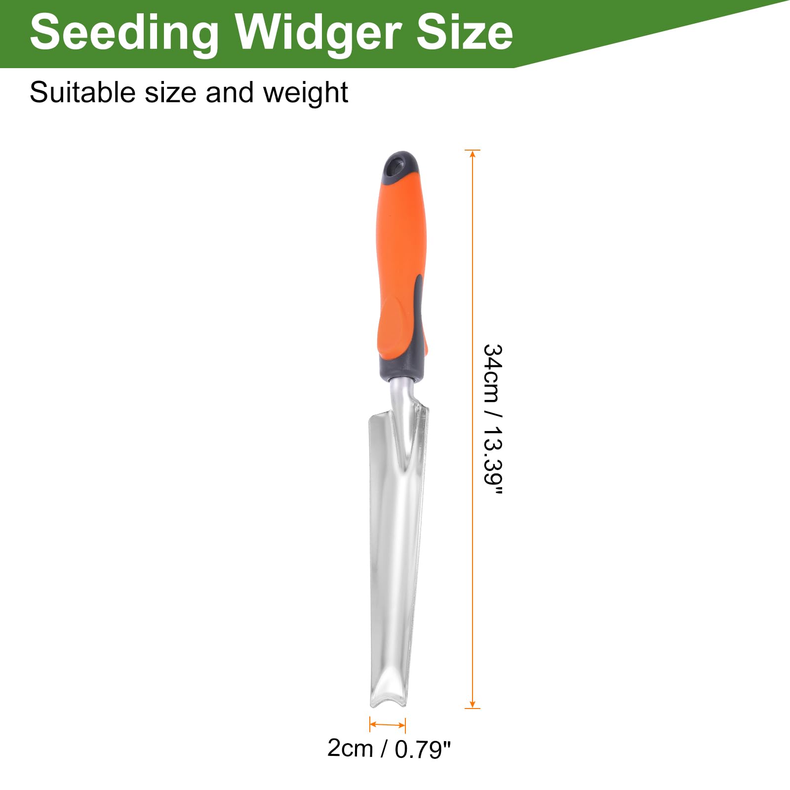 QUARKZMAN 4 Piezas De Paleta De Siembra 13.4 X 0.8 Pala De Jardín para Plantar Semillas De Acero Inoxidable Paleta Larga Y Estrecha para Plantar Desherbar Cavar.