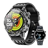 WalkerFit Montre Connectée Homme GPS, Écran AMOLED 1,43