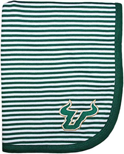 Image of Creative Knitwear University of South Florida Bulls Striped Baby and Toddler Blanket