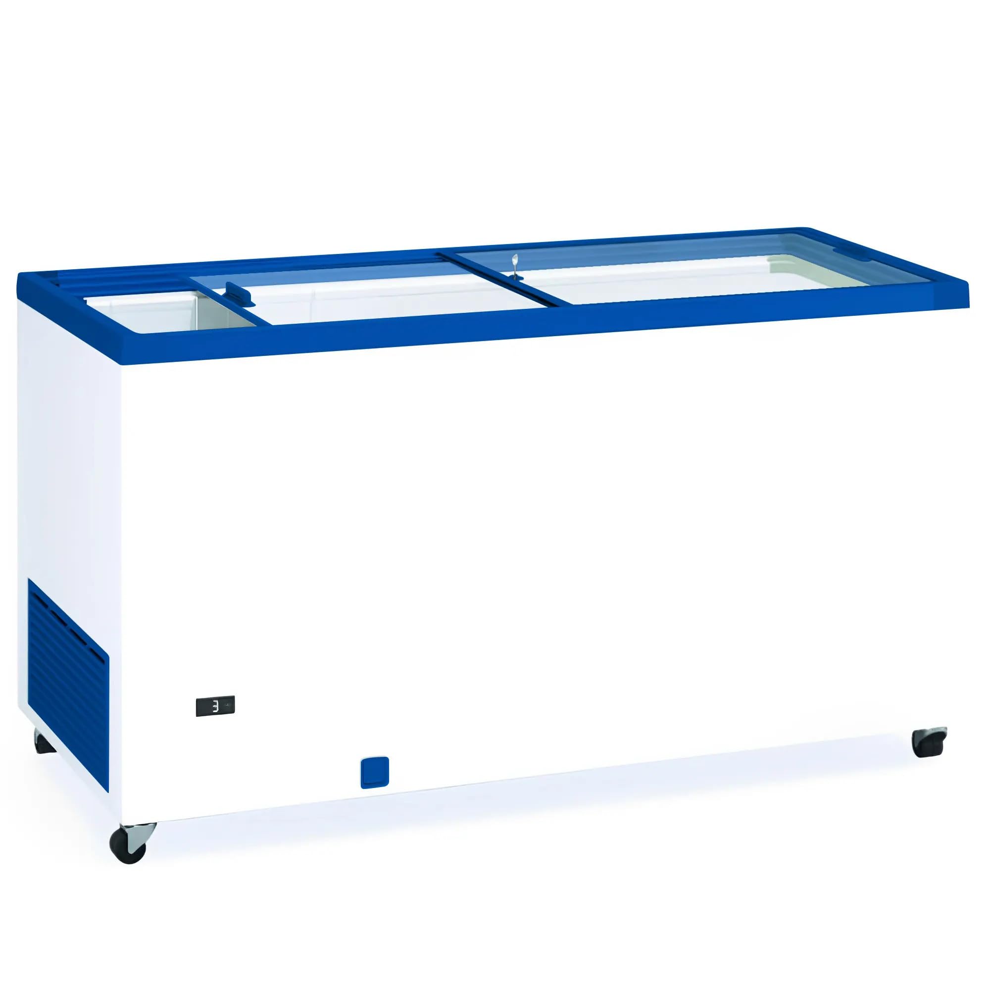 MBH -Arcón congelador profesional 150 cm y 470 litros con puertas correderas de cristal. Congelador horizontal industrial de bar, restaurante y hostelería.