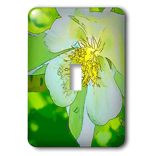Diseño abstracto floral en el interruptor de un solo botón 3dRose lsp_32393_1 2