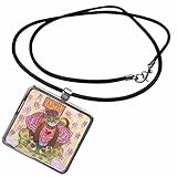 3dRose Laura J Holman Art Ballet Kitty - cat Ballet Ballerina cat in Ballet Costume I Love Ballet Pastel Illustration Dance Tutu Feline - Necklace with Rectangle Pendant (ncl_23294_1)