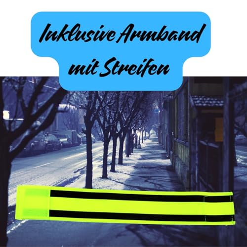 Eiskralle mit Zackenkranz – Hochklappbar, Für alle Stöcke & Unterarmgehstützen (16-25mm) | Bestmöglicher Halt auf EIS & Schnee | Leichte Montage | + Olanmarp Armband mit Streifen (1 Stück Eiskralle)