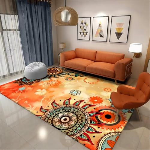 Tapis motifs floraux rétro facilitent le nettoyage format 50x80