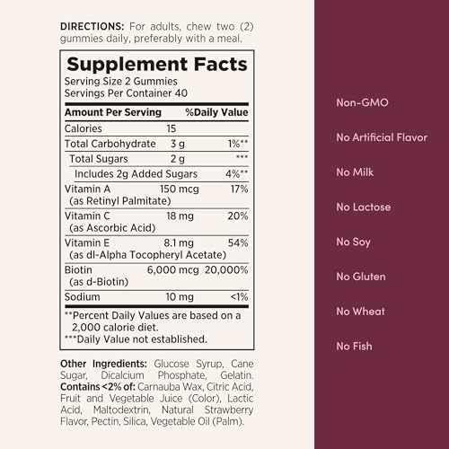 Nature's Bounty Optimal Solutions Advanced Hair, Skin, Nails, 2X Biotin - image 6