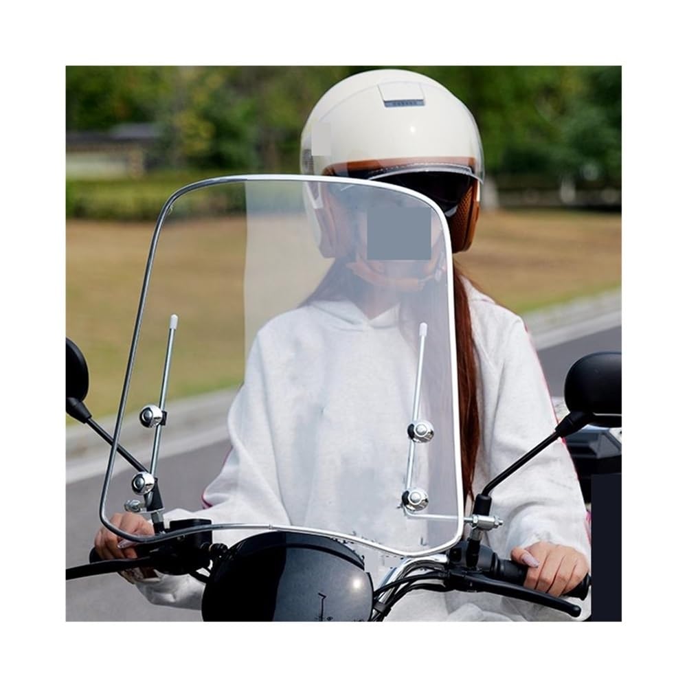 Parabrezza Deflettore Parabrezza Per Moto Regolabile, Trasparente, Per Scooter E Triciclo, Grande Divisore D'aria, Accessori Per