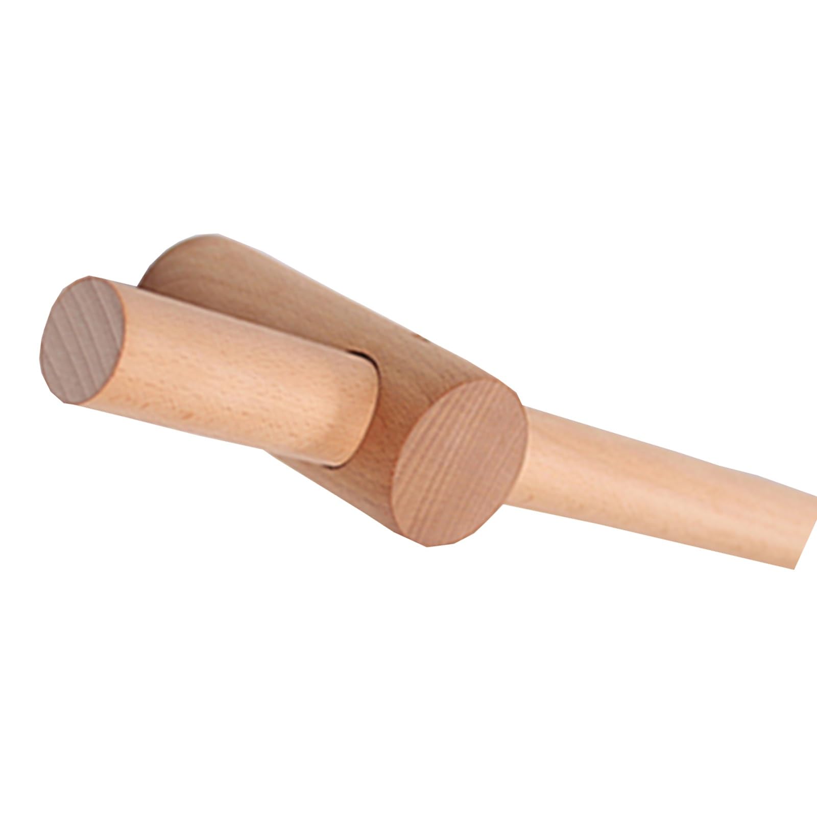 ZMTGLTG Thickened Solid Wood Curtain Rod Set Single and Double Rod Heavy Duty Load Support Drilling Installation 1.0-3 Meters Optional(100cm,Single Pole)