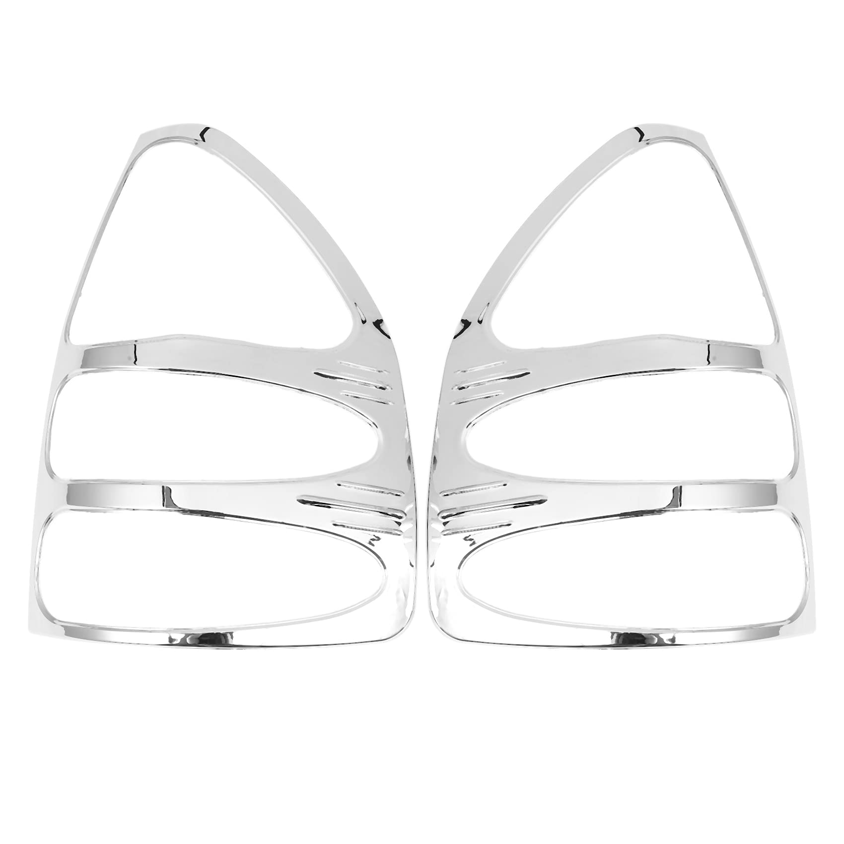 Jkjhbhged for Land Cruiser Prado 120 FJ120 2003 2004 2005 2006 2007 2008 2009 Rear Light Trim Hood Car-Styling Accessories, Silver, 291709