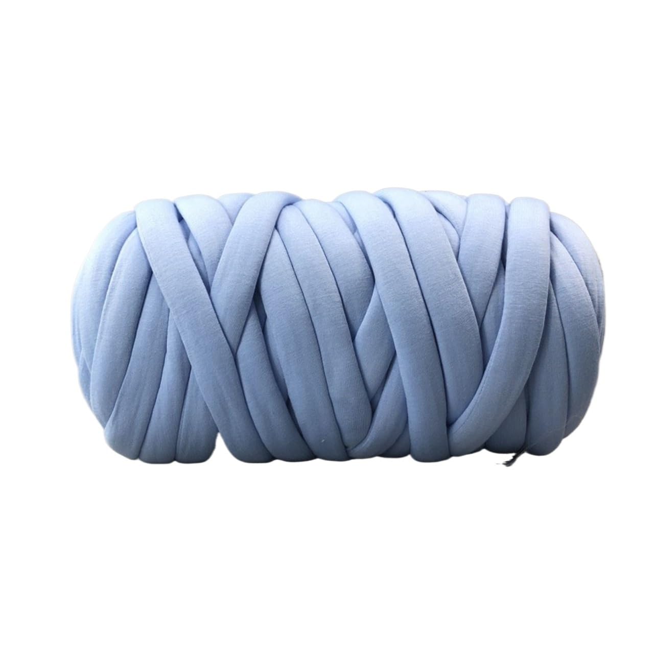 Hilo grueso para tejer con los brazos Hilo de algodón grueso tejido a mano y brazo, manta tubo voluminosa gigante vegana, trenza, 25M, multicolor(Light pink)