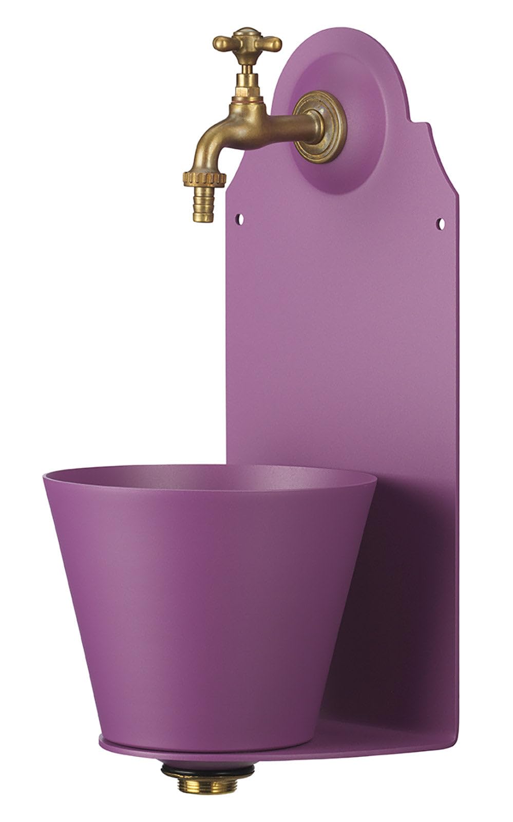 Belfer 42PR Fontana a Parete con Solida Struttura in Acciaio e Rubinetto in Ottone Colore Viola