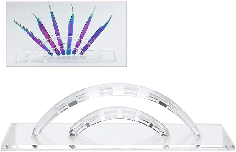 Suporte organizador BNP para pinças, acrílico, 6 furos, branco