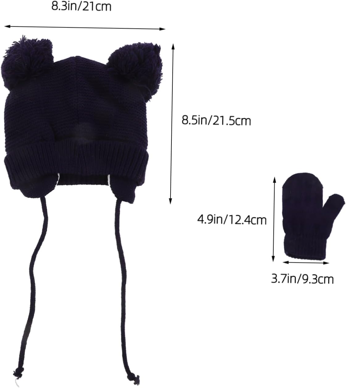 Holibanna 1 Set Beanie Hat and Glove Boys and Soft and Warm Accessories Excellent Insulation for Cold Weather Stylish Knit Design Fits Head Circumference