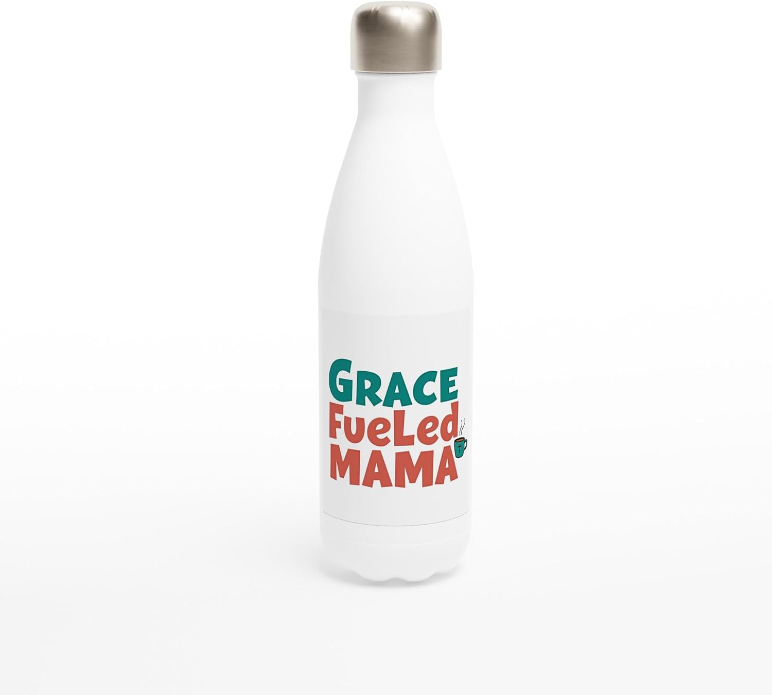 White 17oz Stainless Steel Water Bottle