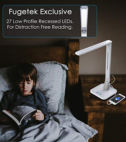 LED-Schreibtischlampe Fugetek FT-L798-W, 14W Exklusives Modell mit LED-Einbau, 5-stufiger Dimmer, Touch-Bedienfeld, 1… – Bild 6