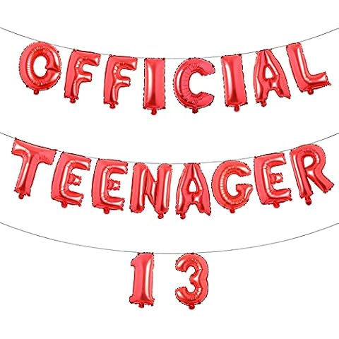 16inch Multicolor Official Teenager Balloons Official Teenager 13 Birthday Decoration 13th Birthday Party suppliers Decorations Banner Cover