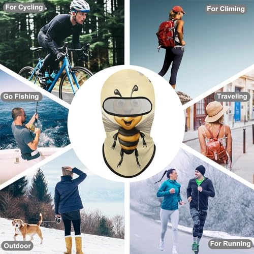 Balaclava Bee para Hombres y Mujeres Protección Solar Transpirable Máscara Integral para Cabeza para Senderismo, Ciclismo, Correr, Conducción miniatura 6