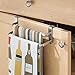 mDesign Over-the-Cabinet Kitchen Dish Towel Holder with Two Bars - 9