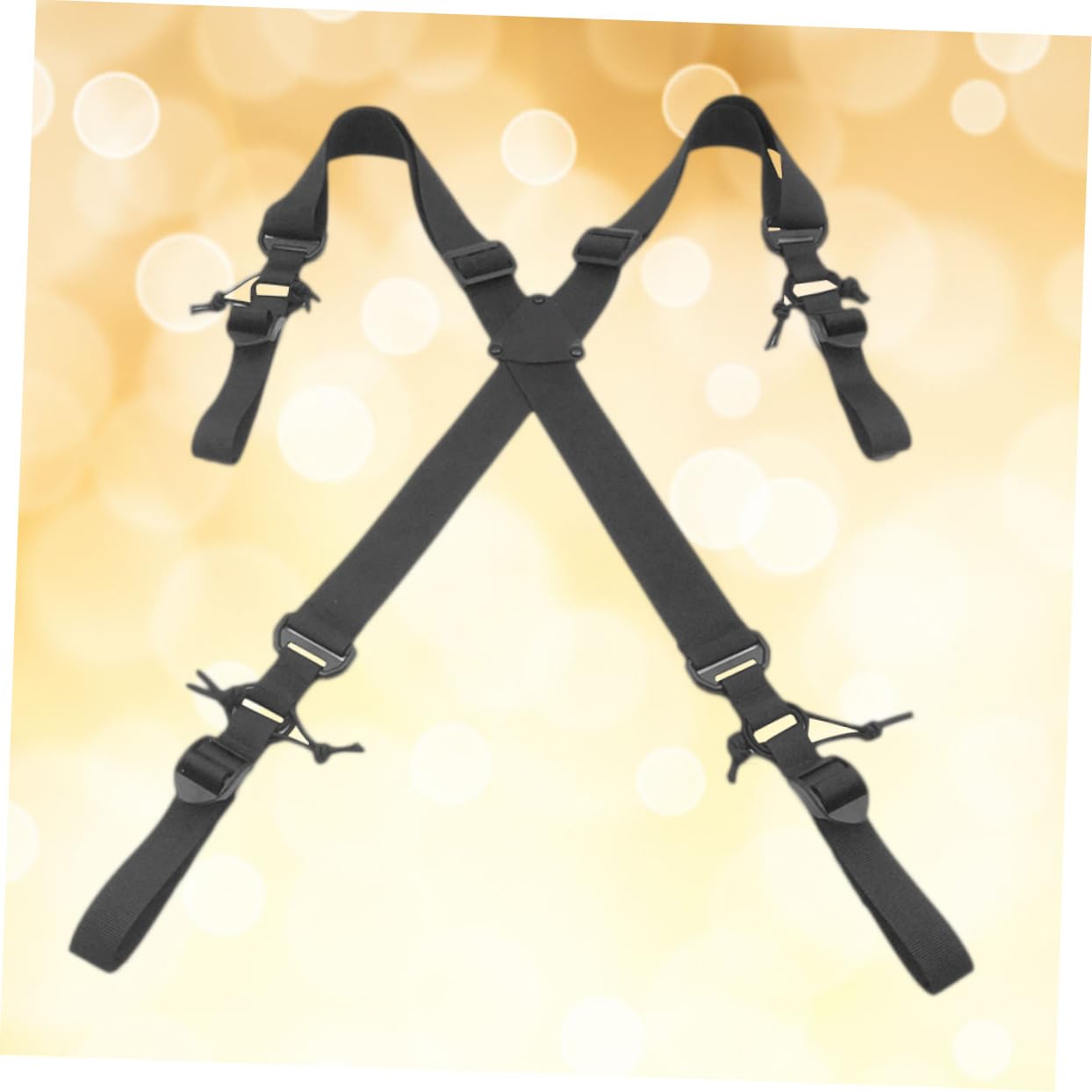 POPETPOP Adjustable X Back Suspenders Bag for Heavy Duty Back Support Multifunctional Weight Belt for Outdoor Activities Lightweight Carry Black