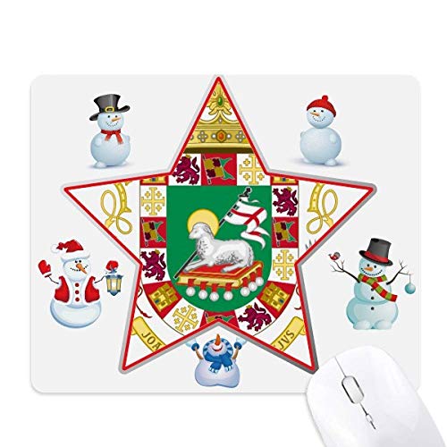 Tapis de souris Noël Porto Rico bonhomme de neige, cadeau idéal pour collègue et proche