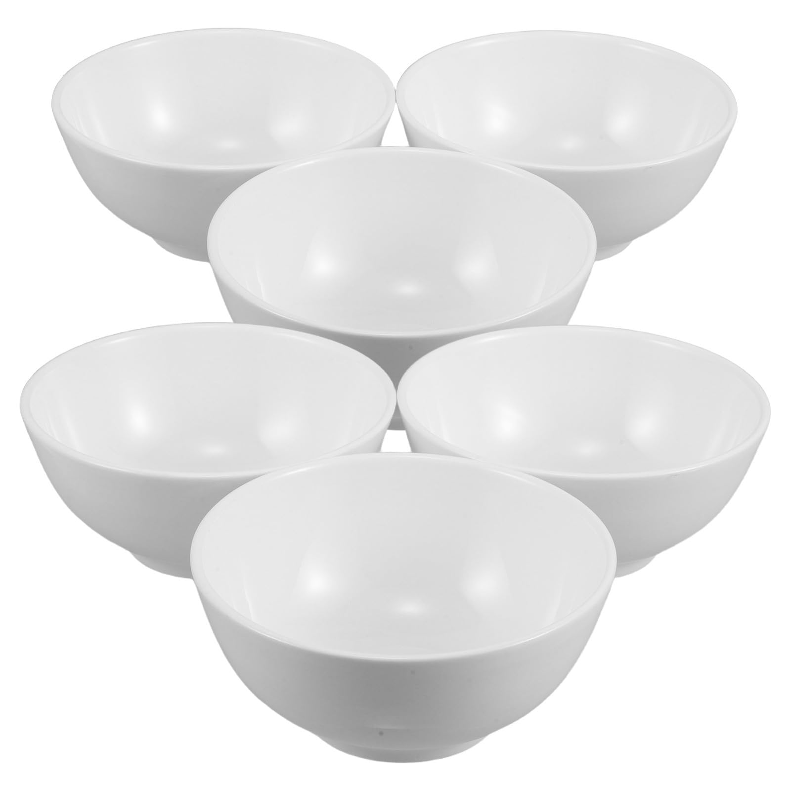 Cuenco de Cerámica Blanco de 15cm, Juego de 6 Piezas