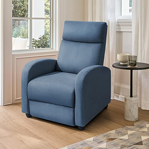 Rankok Recliner Chair Ergonomic Adjustable Single Fabric Sofa With Thicker Seat Cushion Modern Home Theater Seating For Living Room #TOP5