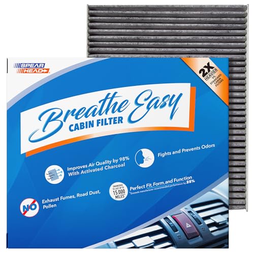 Image of Spearhead Odor Defense Breathe Easy AC & Heater Cabin Filter | Fits 2010 Santa Fe, 2011-15 Sorento Like OEM | Up to 25% Longer Lasting w /Activated Carbon (BE-664)
