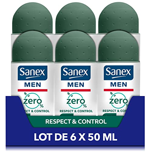 Déodorant Homme Sanex 0% pour aisselles sensibles sans alcool lot de 6 bille