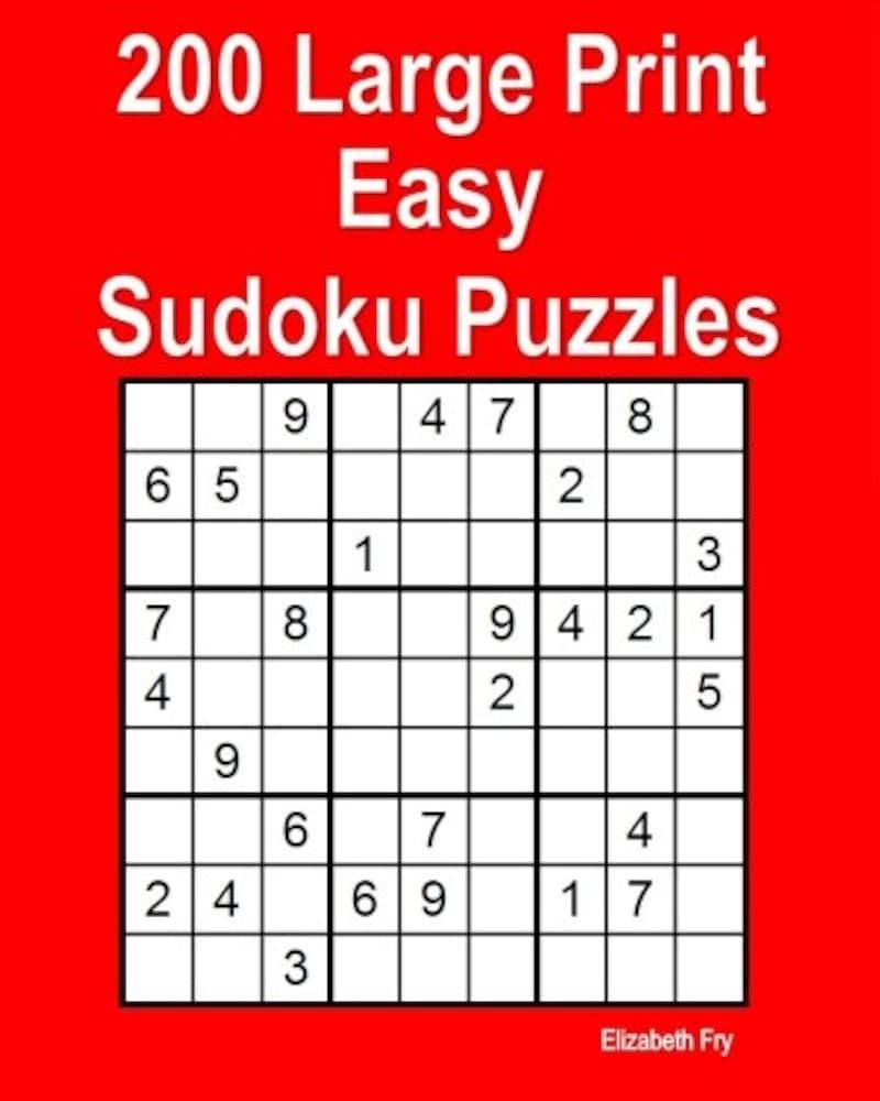 200-large-print-easy-sudoku-puzzles-fry-elizabeth-9781537603209-amazon-com-books for Free Printable Easy Sudoku Printable 200 Large Print Easy Sudoku Puzzles: Fry, Elizabeth: 9781537603209: Amazon.com: Books for Free Printable Easy Sudoku Printable