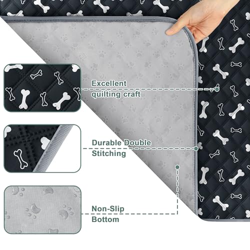 Image of Eterish Reusable Washable Pee Pads for Dogs Large /Extra Large 36'' x 41'' 2 Pack, Absorbent Pet Puppy Dog Training Pads Non-Slip, Waterproof Whelping Potty Pads for Dogs Leak-Proof