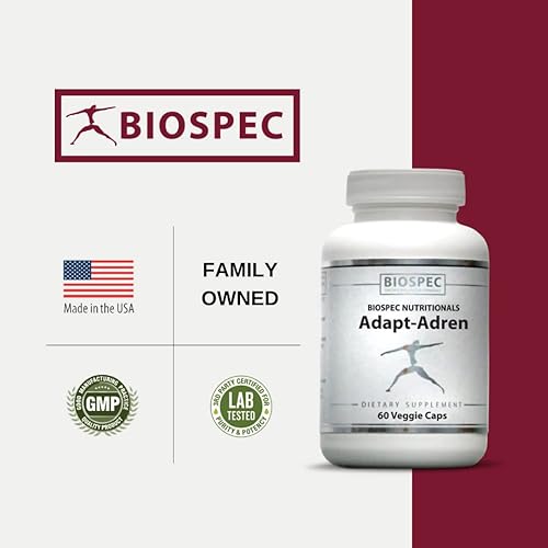 Miniatura 5 de Adapt-Adren - Complejo a base de plantas para apoyo suprarrenal con Ashwagandha, Eleutherococcus, Rhodiola y raíz de ginseng (60 cápsulas)