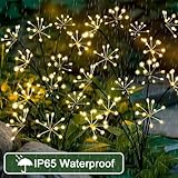 Joysing Solar Lights Outdoor Garden 2 Pack 160 LED Solar Firework Light, 8 Modes Starburst Light Waterproof Swaying Firefly Lights Outdoor for Garden Lawn Patio Pathway Decorative - Image 7