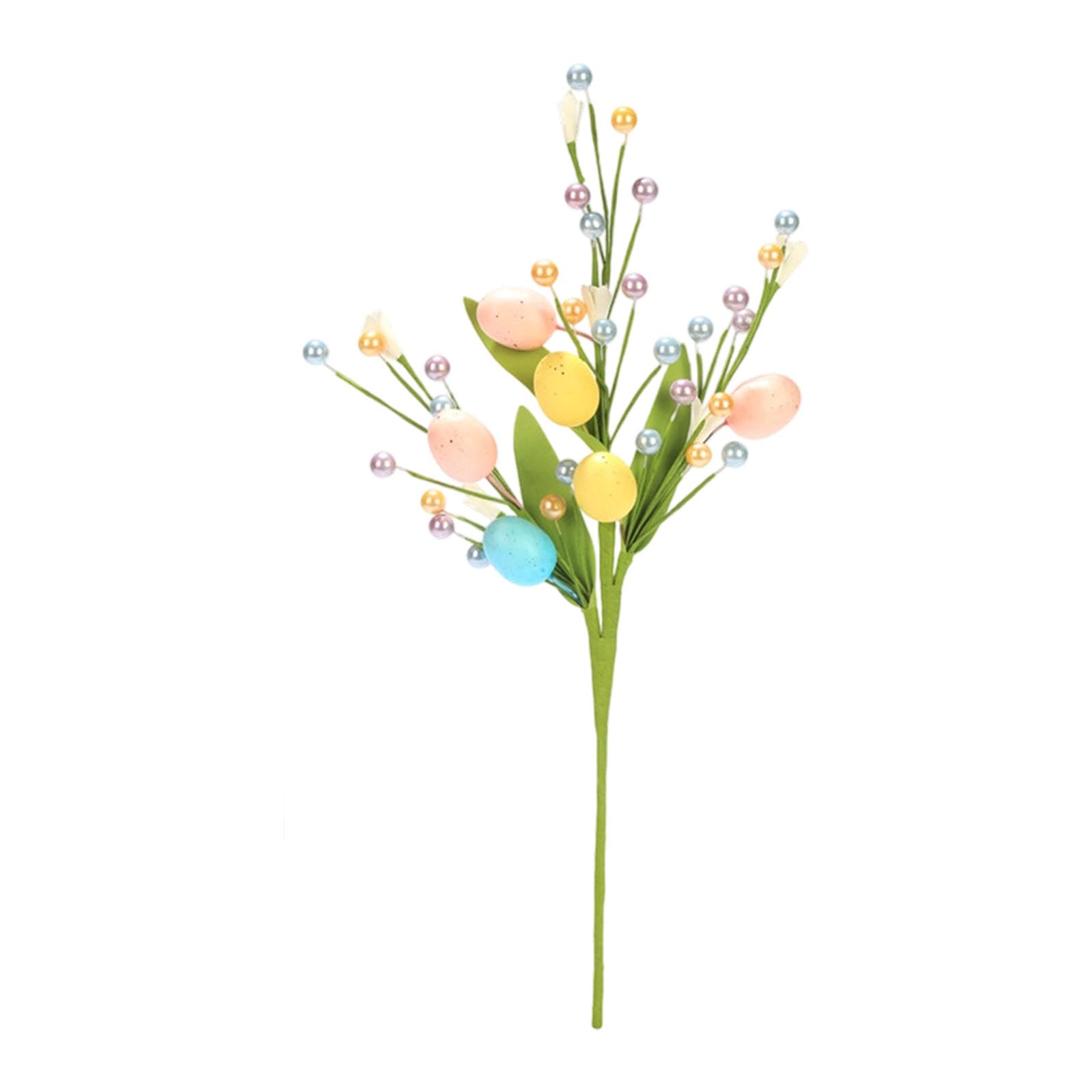 Piceioep Colorful Easter Eggs Simulated Bouquets Artificial Foam Berries Fruit Branch for Home Decoration Festival Celebration Easter Foam