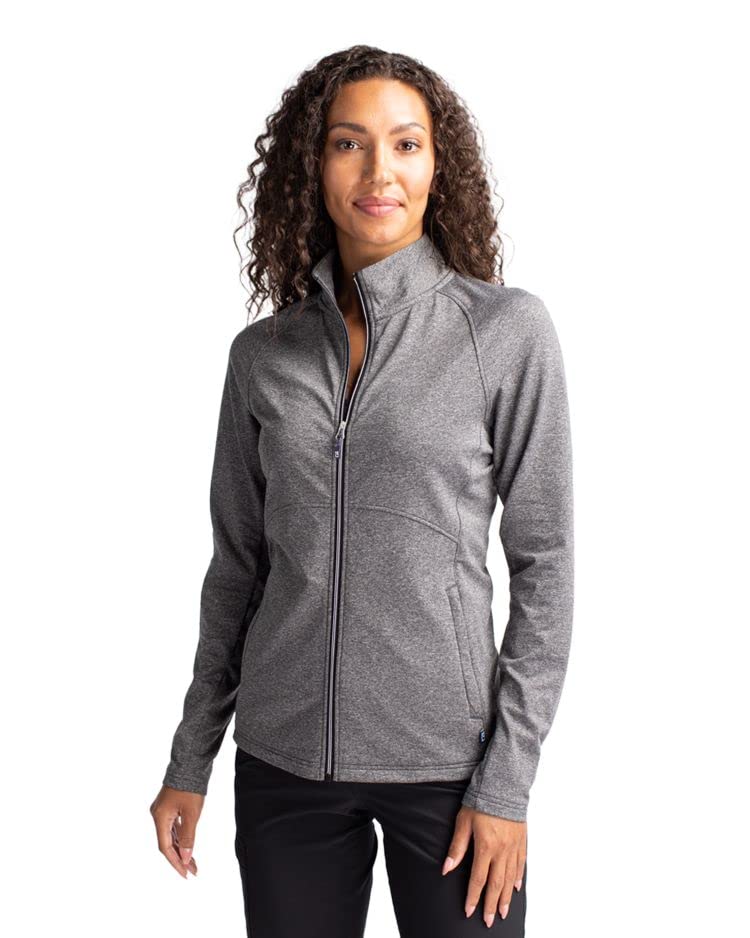 Cutter & Buck Ladie's Adapt Eco Knit Heather Recycled Womens Full Zip3