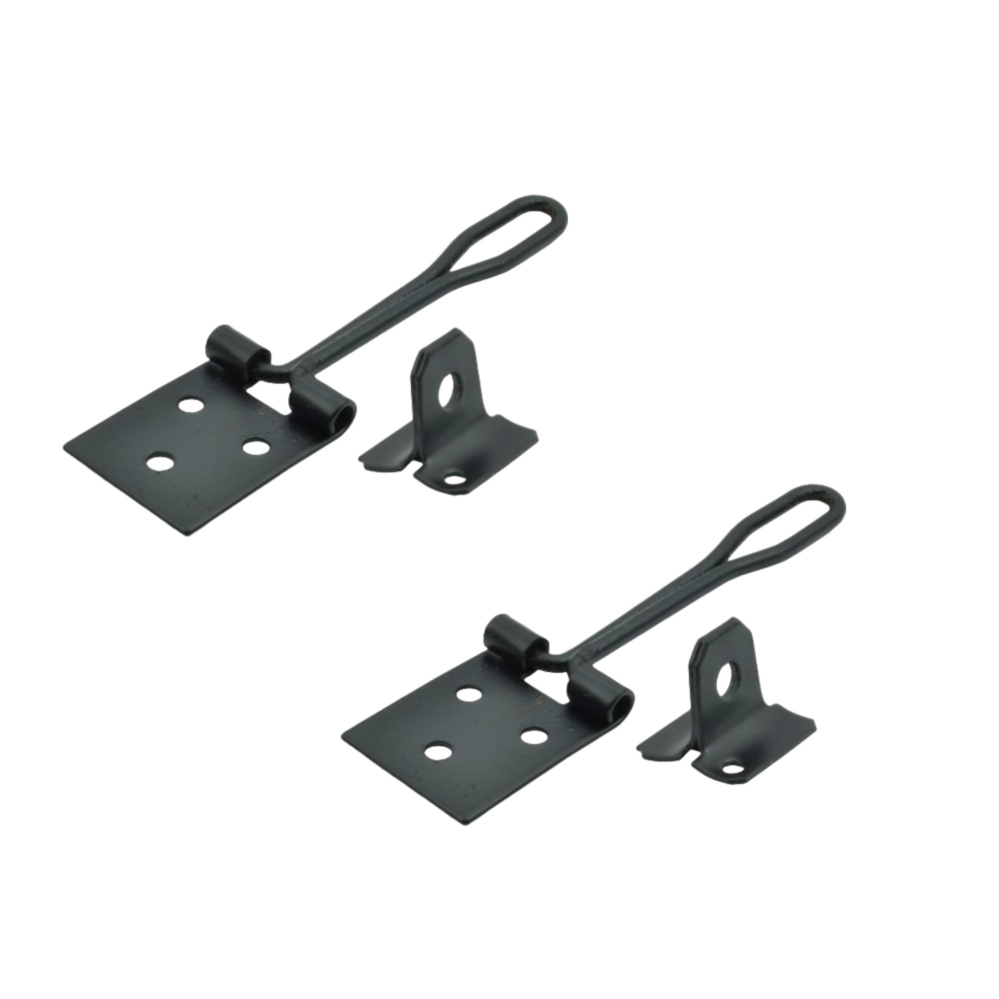 Manor Black Wire Pattern Hasp & Staple Padlock Security Garden Gate Door 100Mm 4" Inch 2 Pack