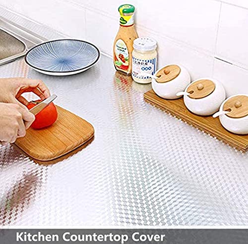 Image of Golden FOIL Backsplash Wallpaper Stickers Self Adhesive Golden Aluminum Foil Stickers Oil Proof Waterproof Stove Sticker - 200 * 60CM - 12 SQFT Approx