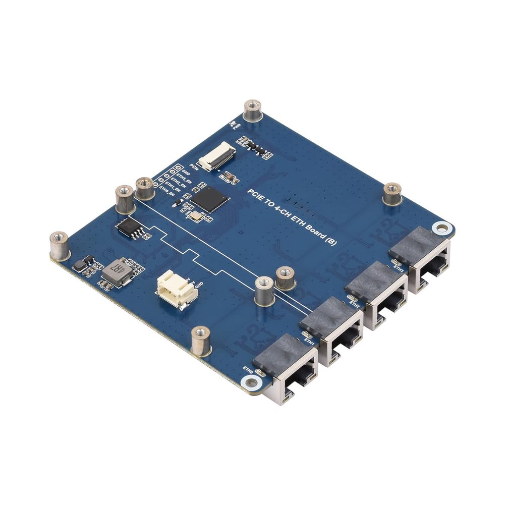 Scheda adattatore Ethernet, scheda di espansione di rete Raspberry Pi 5, 4 porte Gigabit senza driver per progetti ad alta velocità