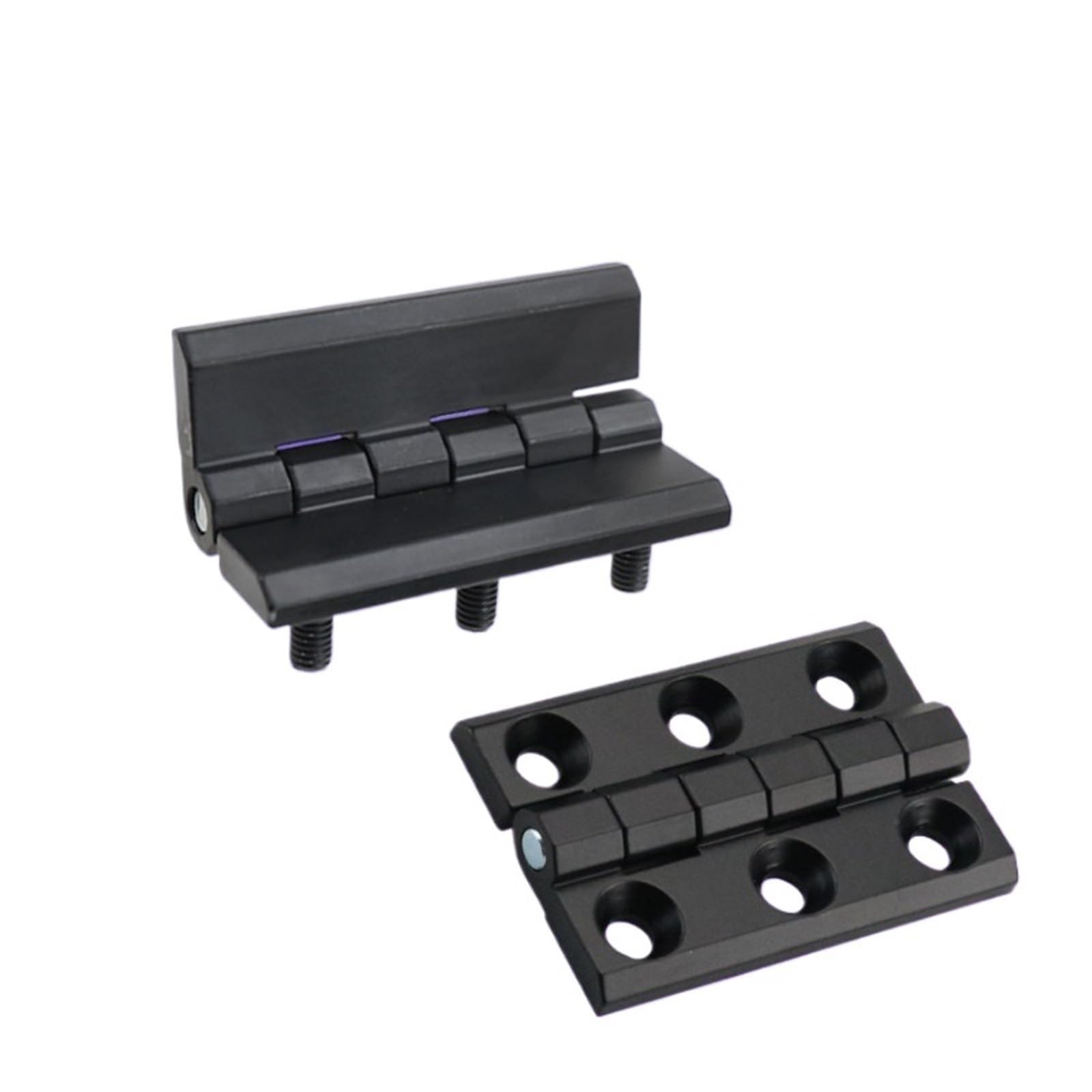 PWQBABJWL Industrial Heavy-Duty Hinge with Black Zinc Alloy and Six Threaded Bolts 1Pcs