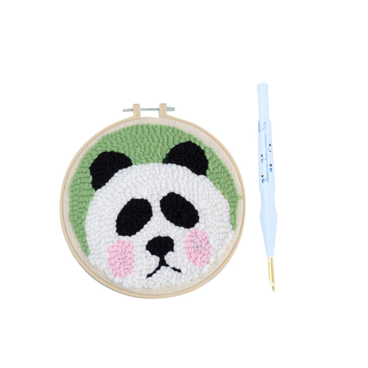 SEWACC 2ensembles Kit De Couture Diy Panda Outils De Broderie Base Rond Fils Colorés Pour Garçon Fille Activité Manuelle Créative à Domicile