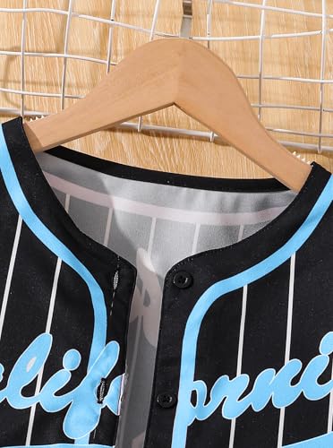 Image of Hilinker Girls Graphic 3 Piece Outfits Short Sleeve Striped Cardigan and Crop Cami with Shorts Set