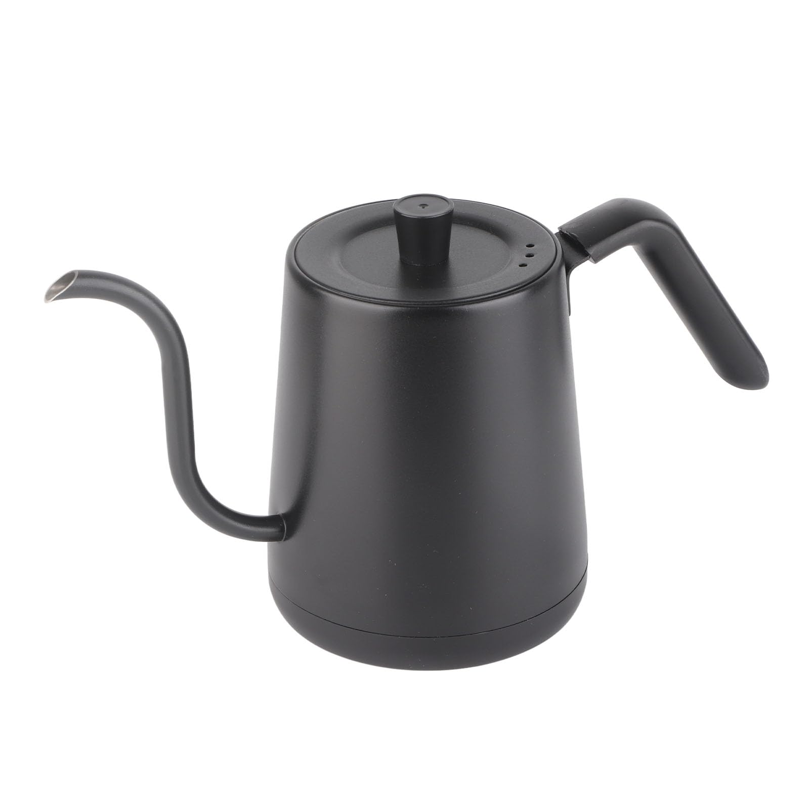 Bollitore elettrico a collo di cigno Bollitore da versare in acciaio inossidabile con controllo automatico della temperatura e isolamento per caffè e tè, ufficio e casa, nero